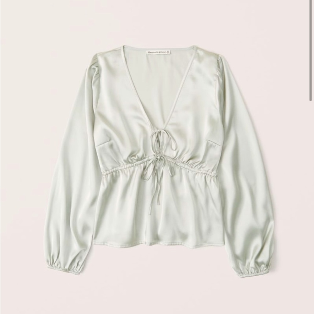 A&F satin blouse